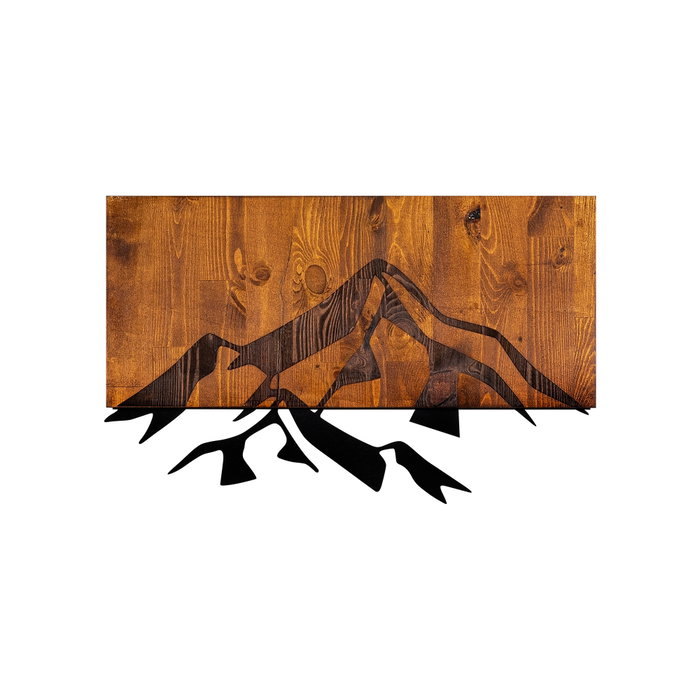 Wallity Dag 1 - Escultura de pared de madera y metal Nogal y negro Wallity Dag 1 - Escultura de pared de madera y metal Nogal y negro